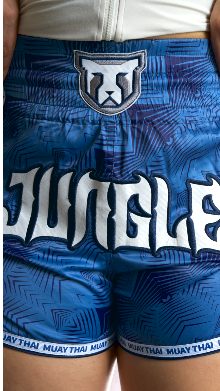 Jungle "Aqua" Premium Muay Thai Shorts – High Performance, Bold Design