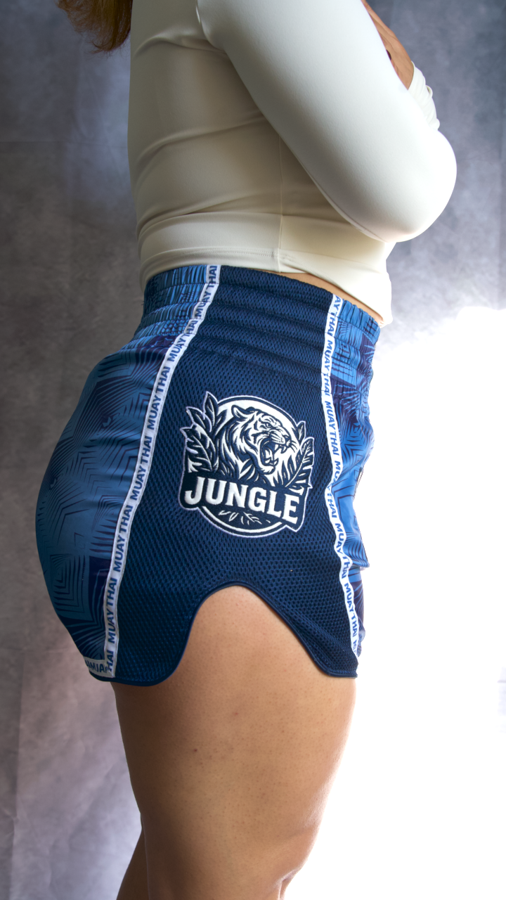 Jungle "Aqua" Premium Muay Thai Shorts – High Performance, Bold Design