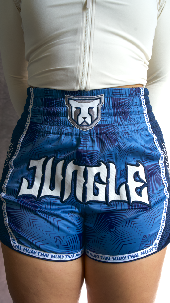 Jungle "Aqua" Premium Muay Thai Shorts – High Performance, Bold Design
